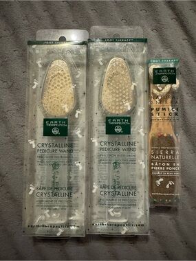 NEW Earth Therapeutics Crystalline Pedicure Wands & Pumice Stick